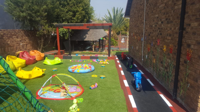 Safe outdoor space at ChildSol Creche in Country View, fostering play and development.