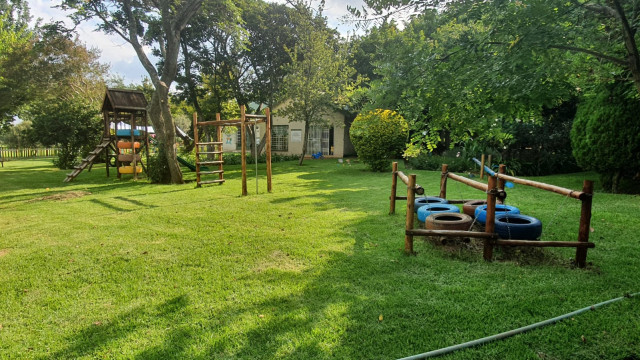 Green space for outdoor games at ChildSol Creche in Blue Hills Midrand