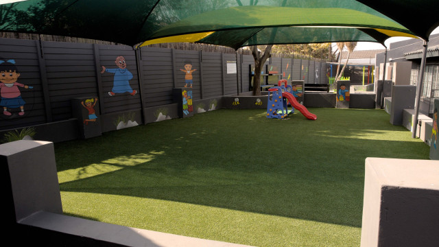 Vibrant outdoor learning area at ChildSol Pre-School near Midrand
